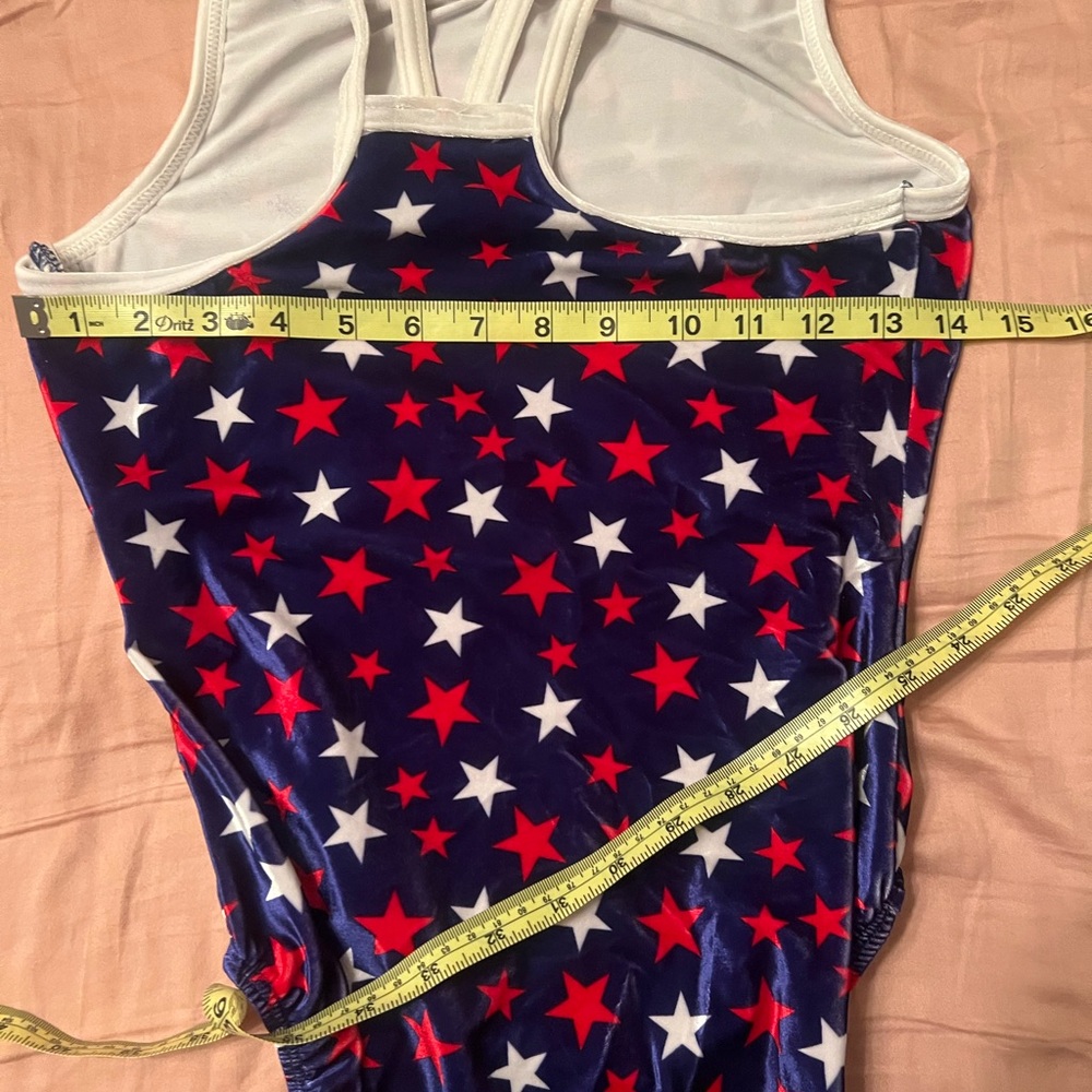 Navy Star Print One-Piece Swimsuit - Red & White Stars - Picture 12 of 16